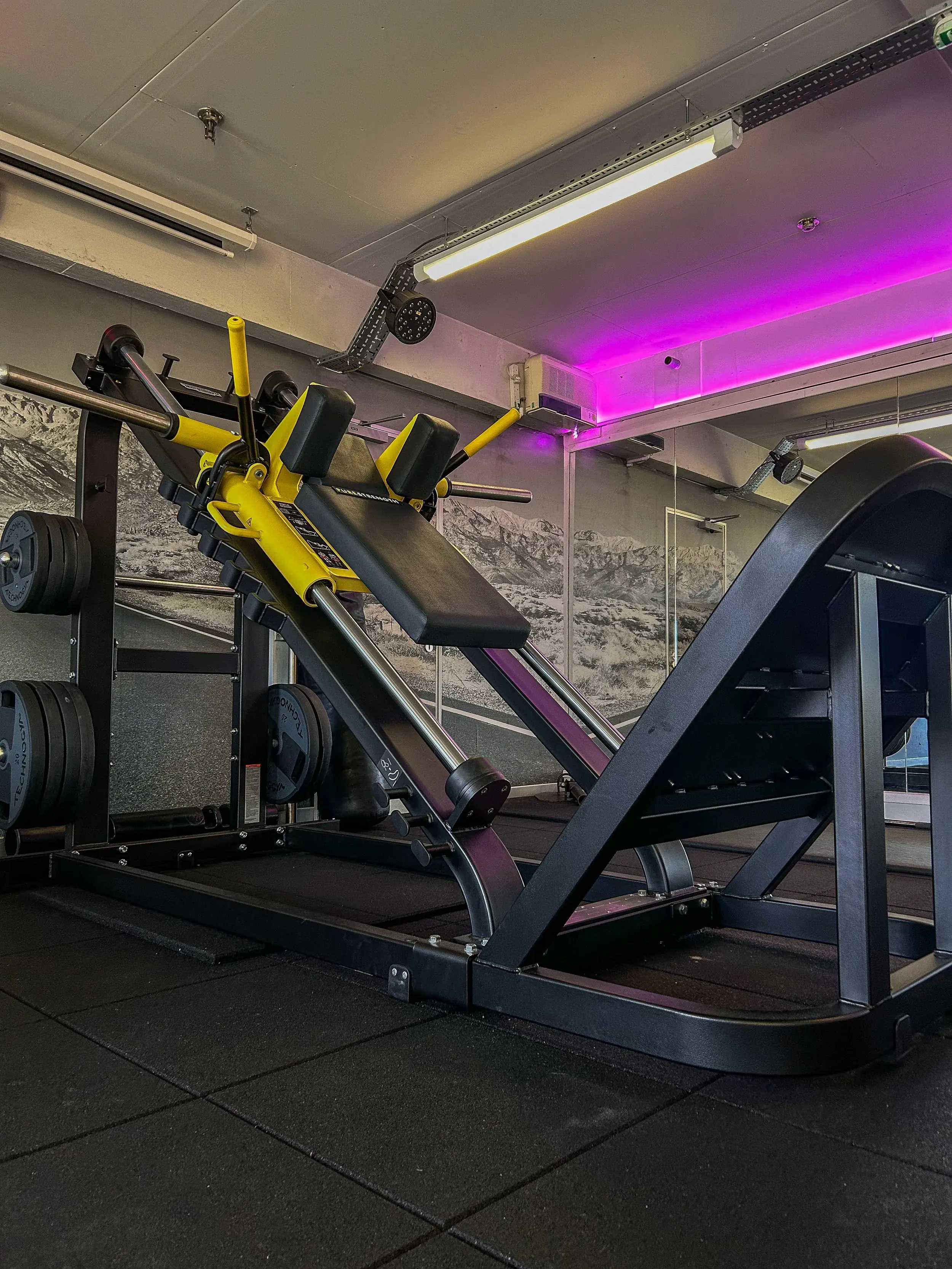A resistance machine on the gym floor at Three Sixty Fitness
